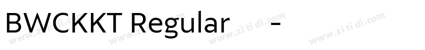 BWCKKT Regular免费字体转换